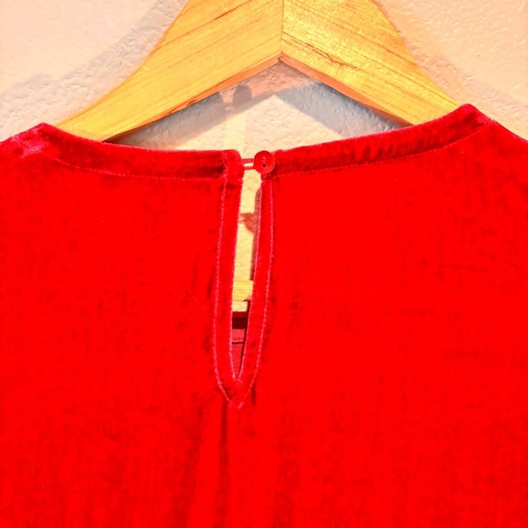 NWT Eileen Fisher Red Velvet Crew Neck Dress, Medium, Elegant Chic Minimalist - Picture 9 of 14